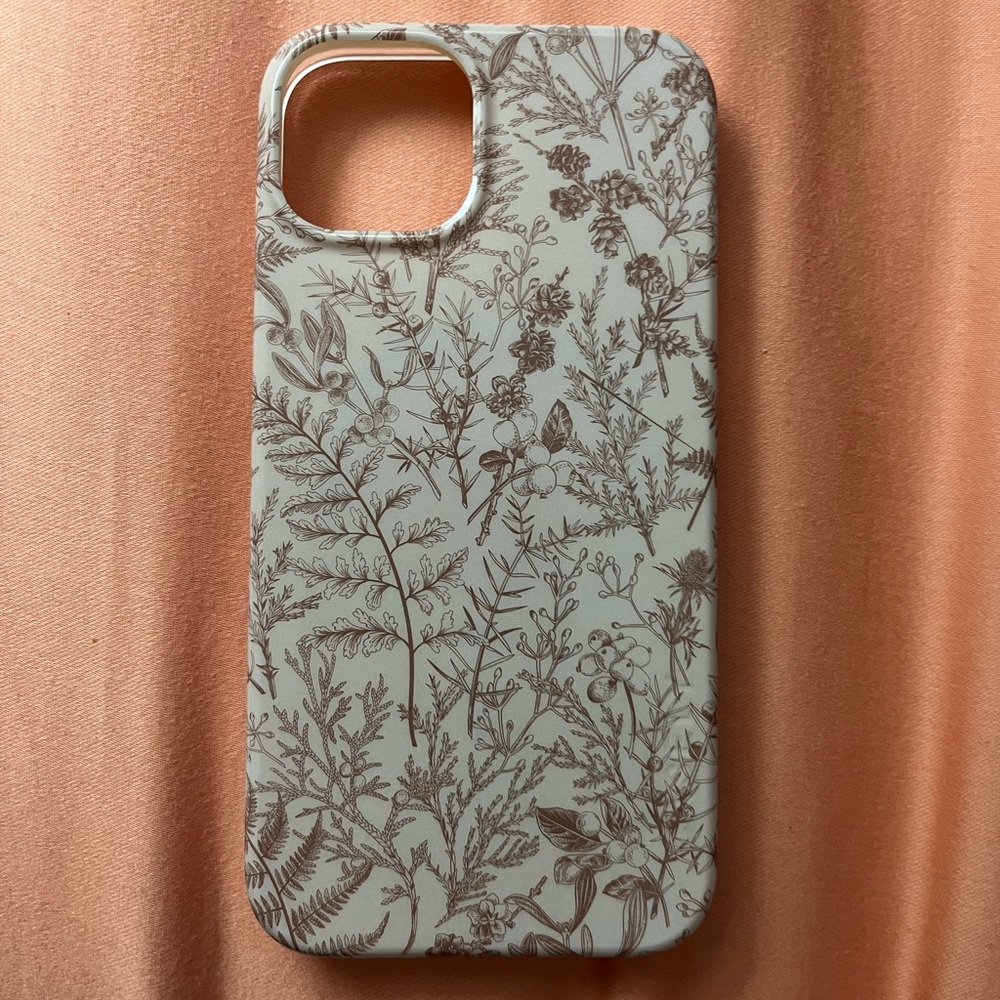 Casely Beige garden neutral floral case iPhone 13